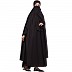 Free size jilbab with nose piece- Black